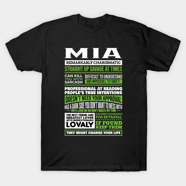 Mia T-Shirt by Guitar Hero-Typography 